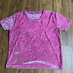 VS PINK Crushed Velour Top